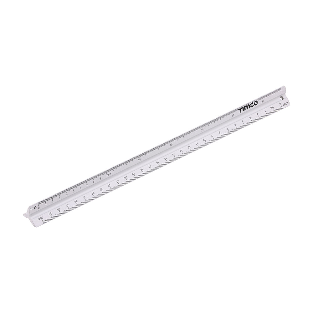 TIMCO Scale Ruler, Triangular 6 scale Aluminium Architect Ruler - 300mm / 12" - Image