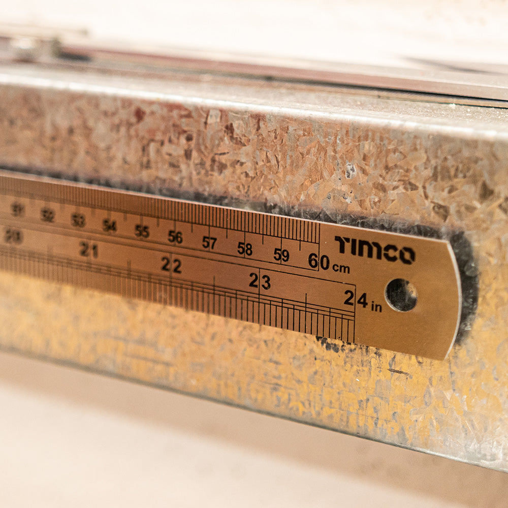 TIMCO Steel Ruler, Engineers Stainless Steel Rule, Precision Measuring Ruler - 300mm / 12" - Image