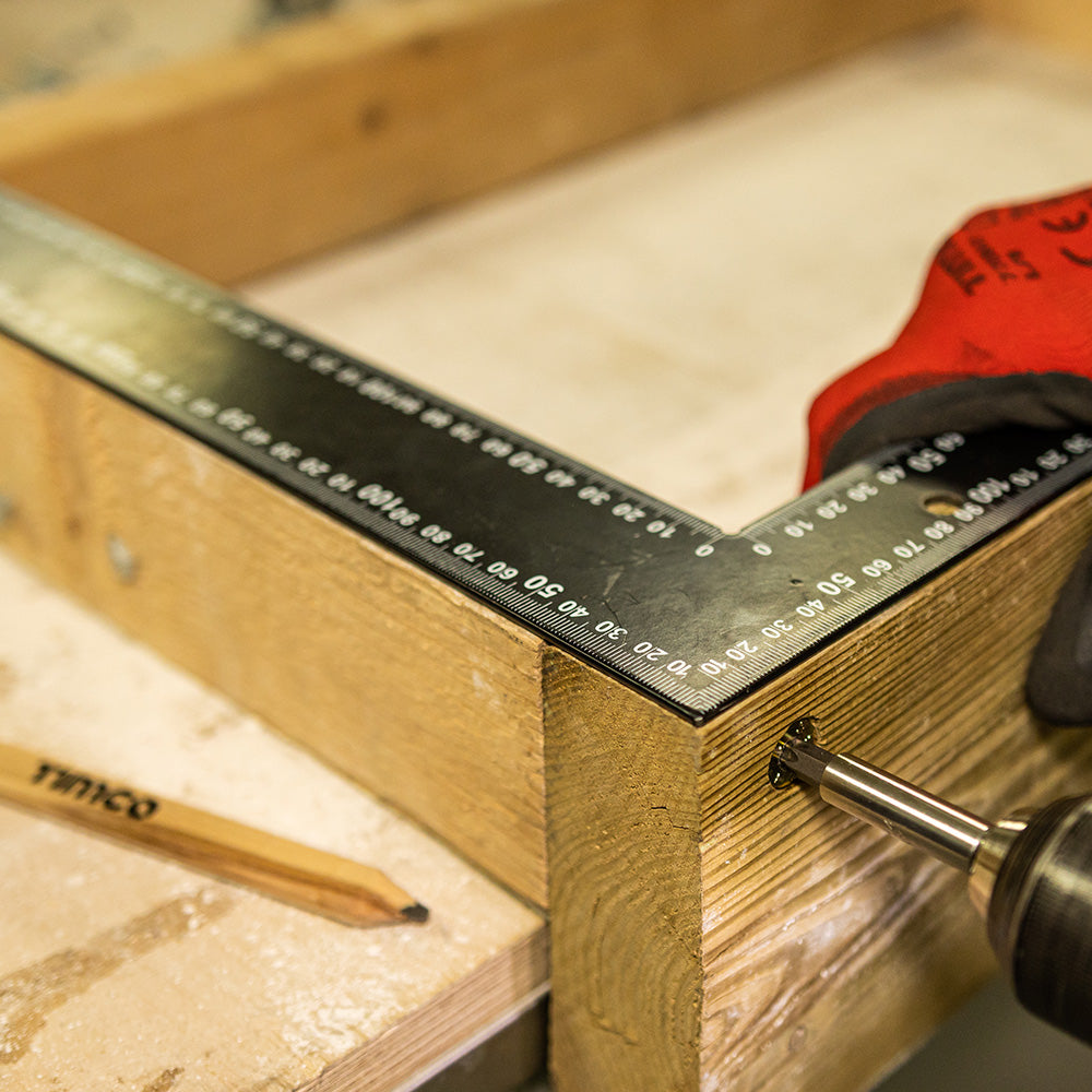 TIMCO Framing Square, Carpenters Square, L Shaped 90 Degree Square, Double Sided Right Angle Square - Image