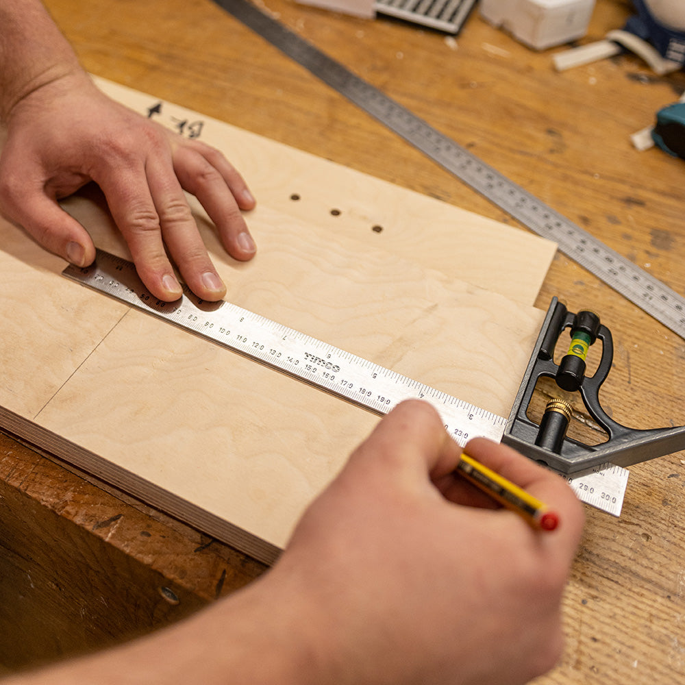 TIMCO Combination Square Set Square, Adjustable Carpentry Square - Image