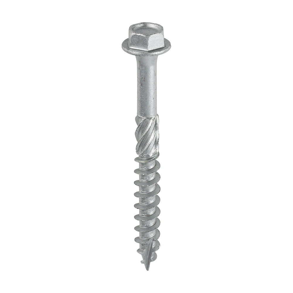 TIMCO Heavy Duty Timber Screws Hex Flange Head Exterior Silver - 8.0 x 75 - Image