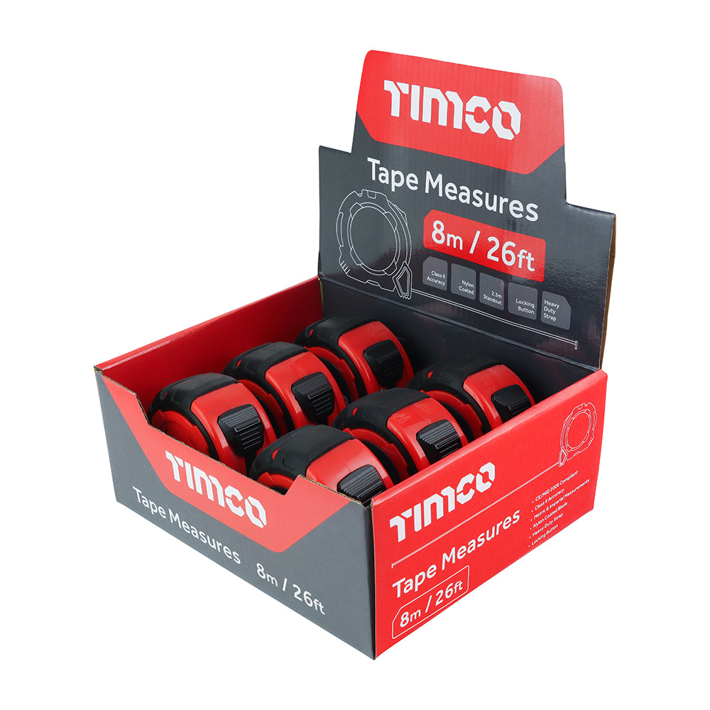 TIMCO Tape Measure - 8m/26ft x 25mm - Image