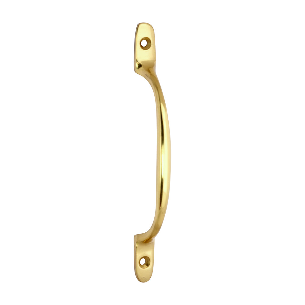 TIMCO Traditional Pattern Sash Pull Handle - Polished Brass - 160mm - Image