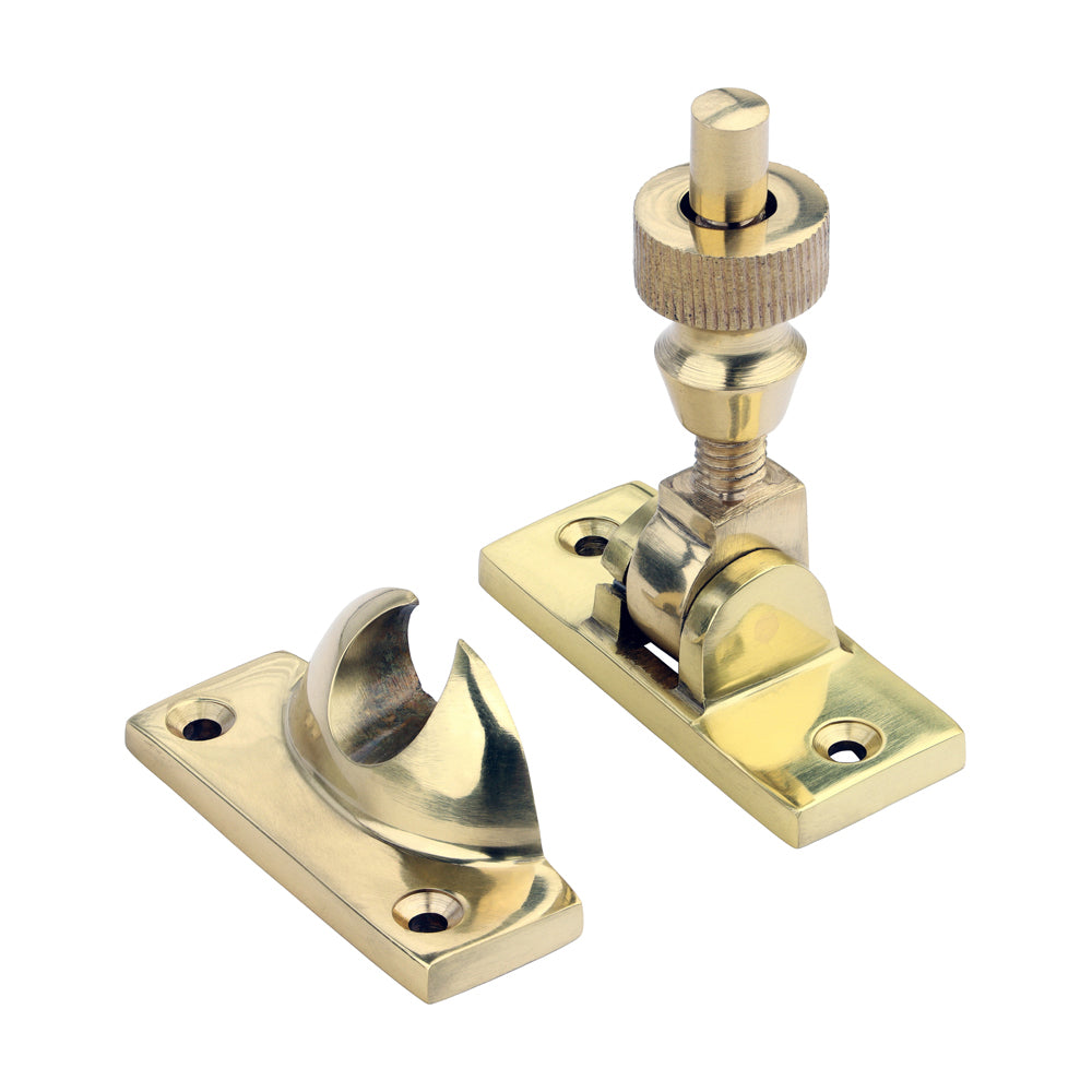 TIMCO Brighton Pattern Sash Fastener - Polished Brass - 57 x 22mm - Image