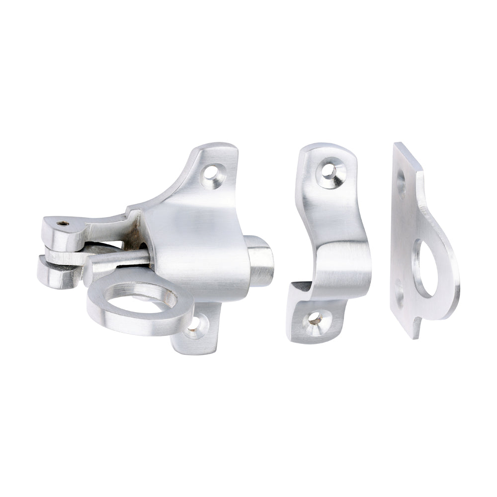 TIMCO Fanlight Catch - Satin Chrome - 50 x 60mm - Image