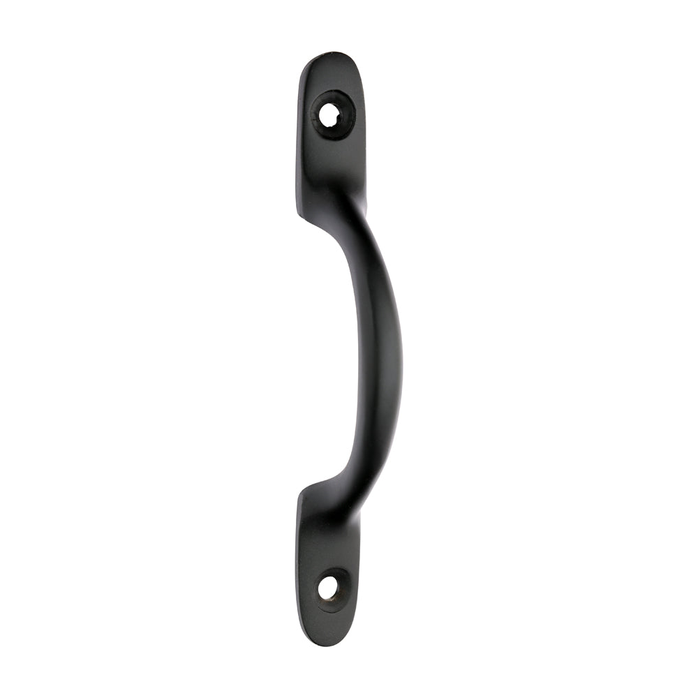 TIMCO Traditional Pattern Sash Pull Handle - Matt Black - 100mm - Image