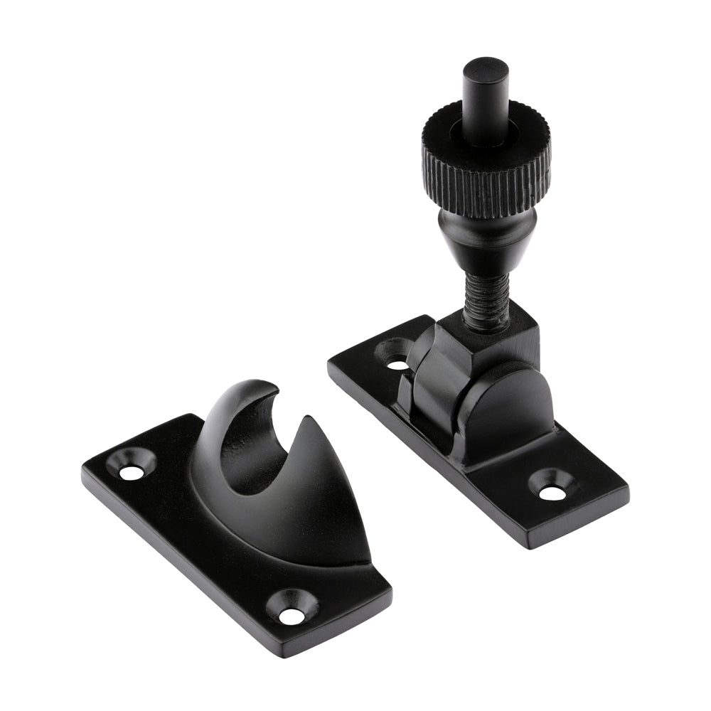 TIMCO Brighton Pattern Sash Fastener - Matt Black - 57 x 22mm - Image