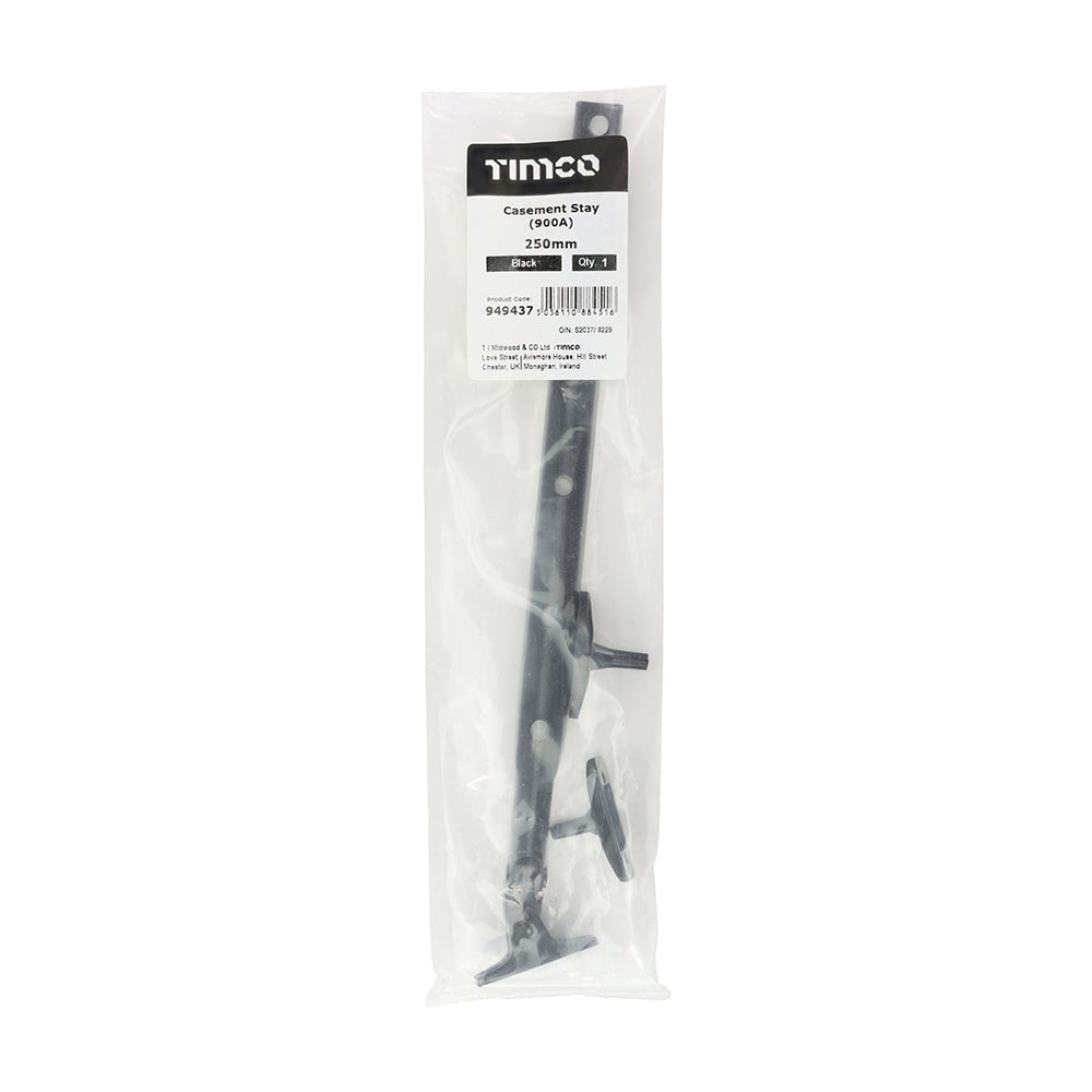 TIMCO Casement Stay (900A) - Black - 250mm - Image