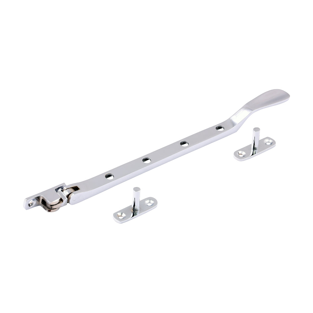 TIMCO Victorian Pattern Casement Stay - Polished Chrome - 240mm - Image