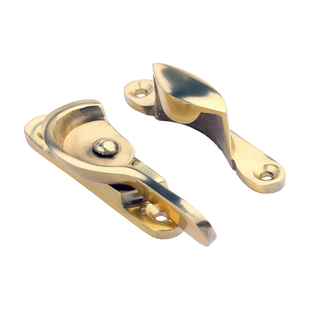 TIMCO Fitch Pattern Sash Fastener - Polished Brass - 68 x 14mm - Image