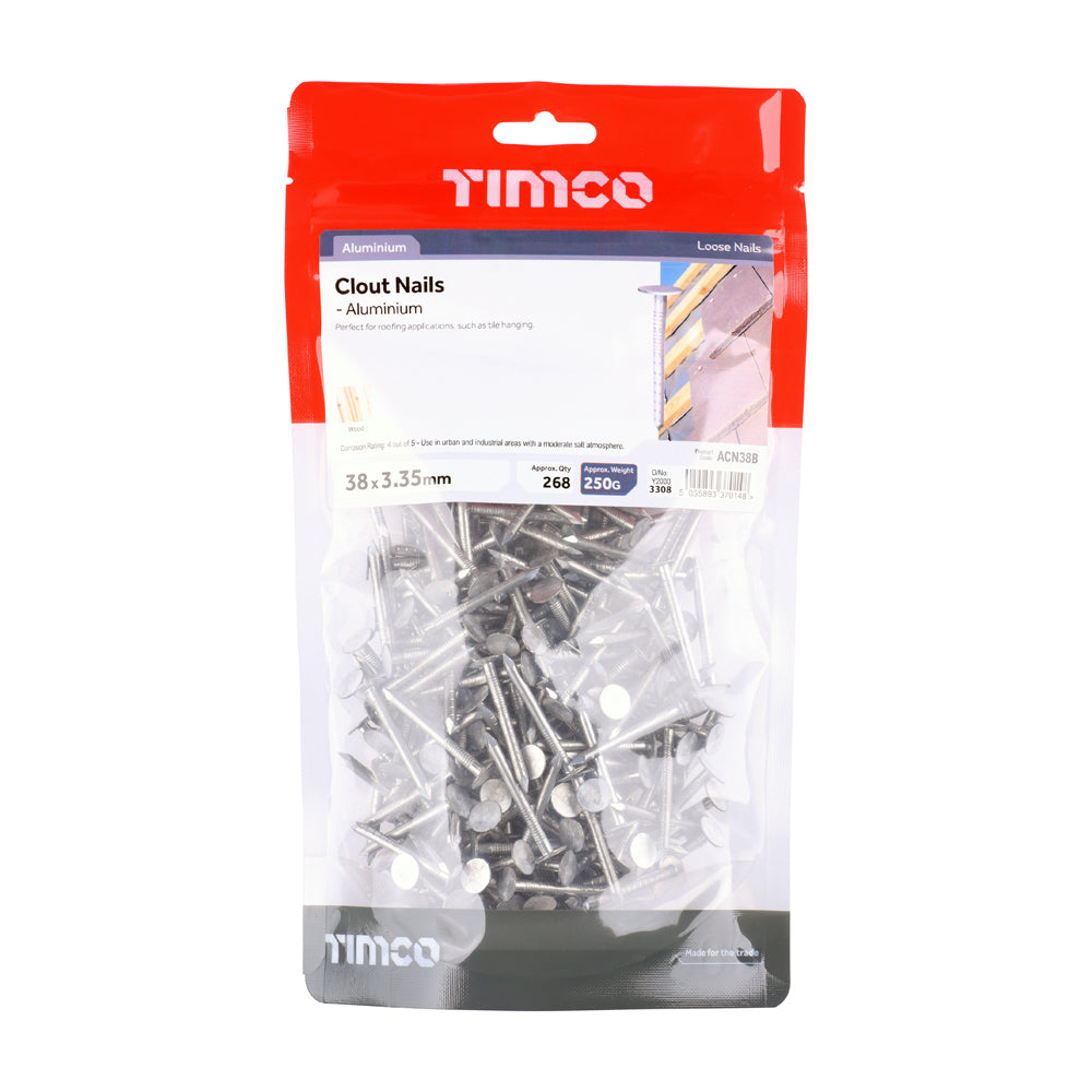 TIMCO Clout Nails Aluminium - 38 x 3.35 - Image