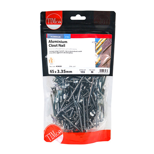 TIMCO Clout Nails Aluminium - 65 x 3.35 - Image