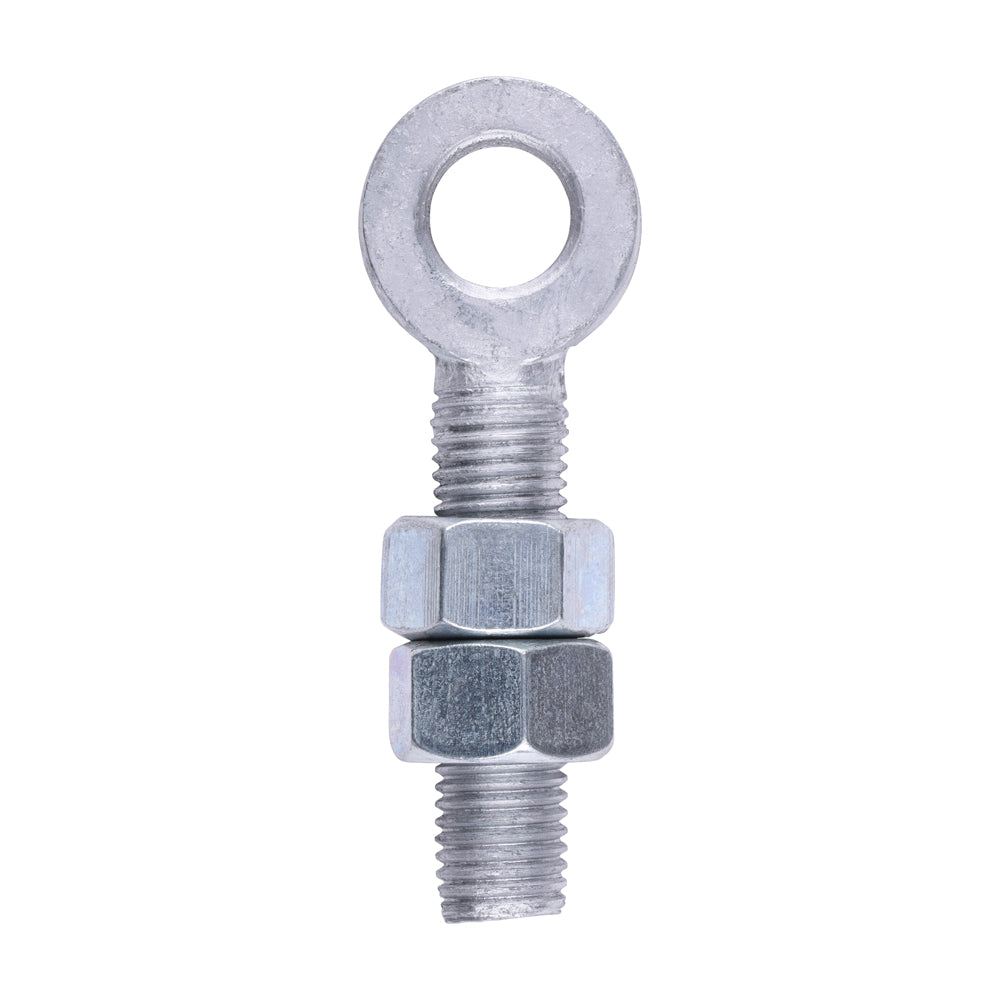 TIMCO Adjustable Gate Hinge Eye with Nuts Hot Dipped Galvanised - M19 x 100 - Image