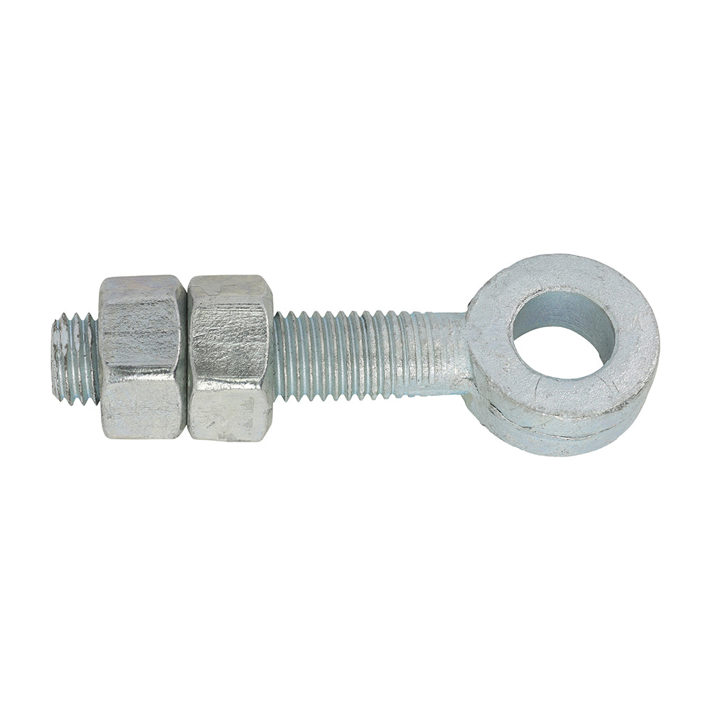 TIMCO Adjustable Gate Hinge Eyes with Nuts Silver - M19 x 200 - Image