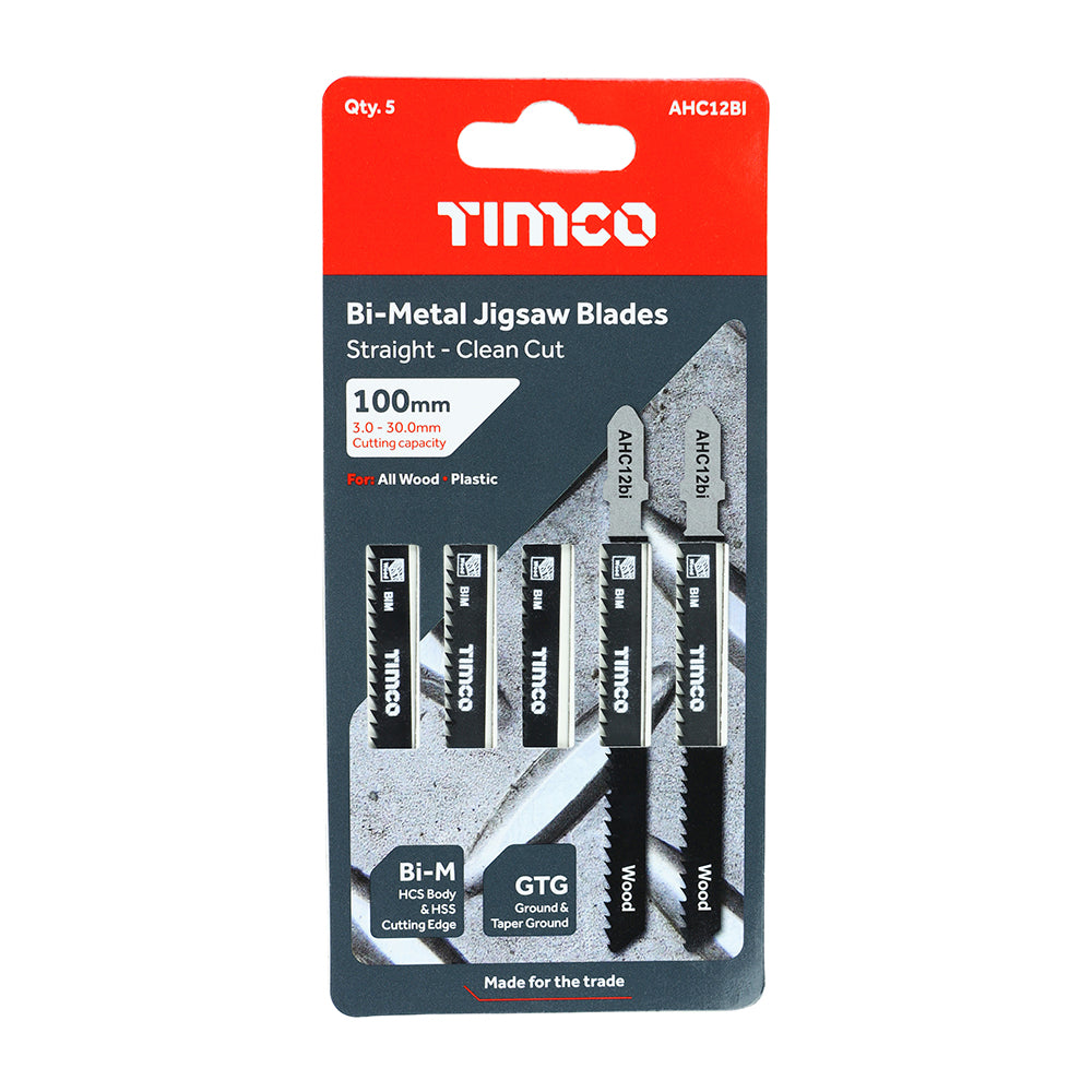 TIMCO Jigsaw Blades Wood Cutting Bi-Metal Blades - T101BF - Image