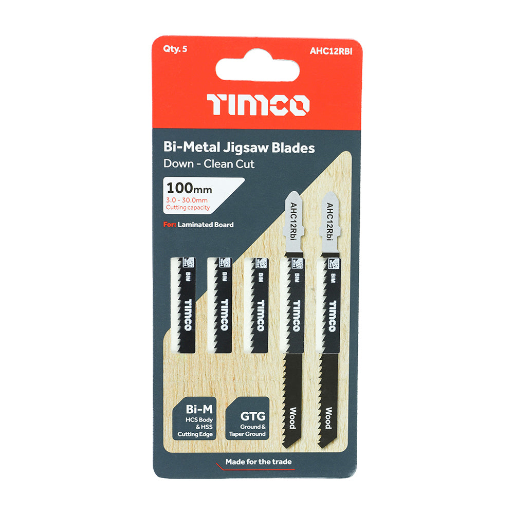 TIMCO Jigsaw Blades Wood Cutting Bi-Metal Blades - T101BRF - Image