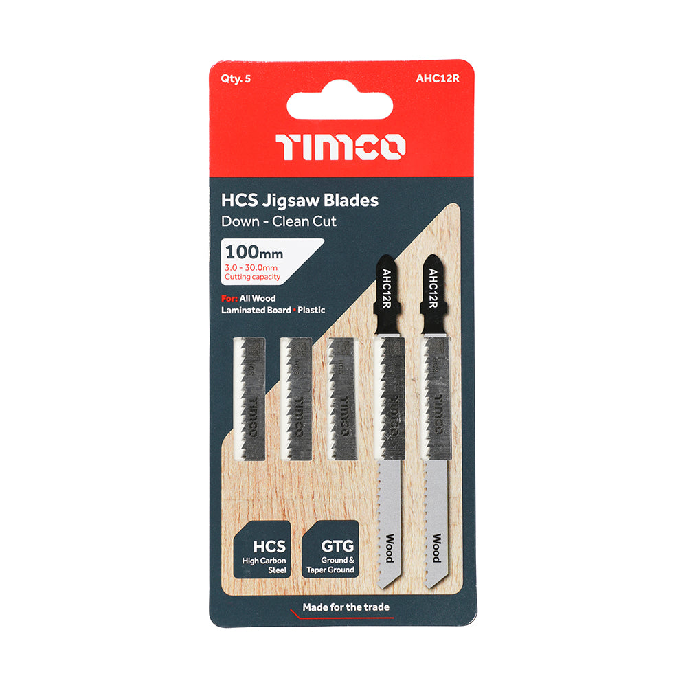 TIMCO Jigsaw Blades Wood Cutting HCS Blades - T101BR - Image