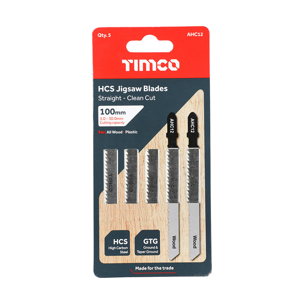 TIMCO Jigsaw Blades Wood Cutting HCS Blades - T101B - Image