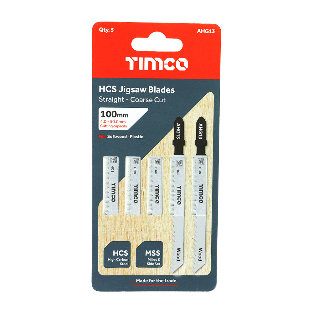 TIMCO Jigsaw Blades Wood Cutting HCS Blades - T111C - Image