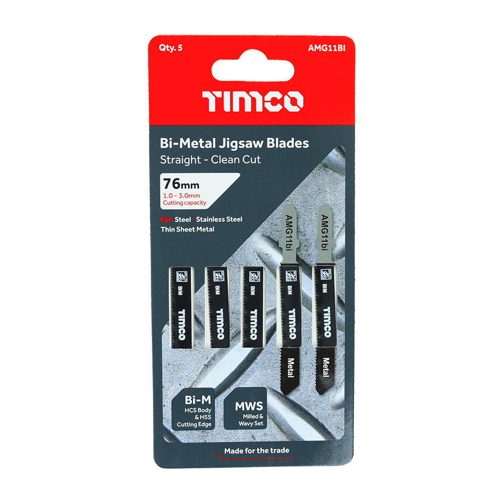 TIMCO Jigsaw Blades Metal Cutting Bi-Metal Blades - T118AF - Image