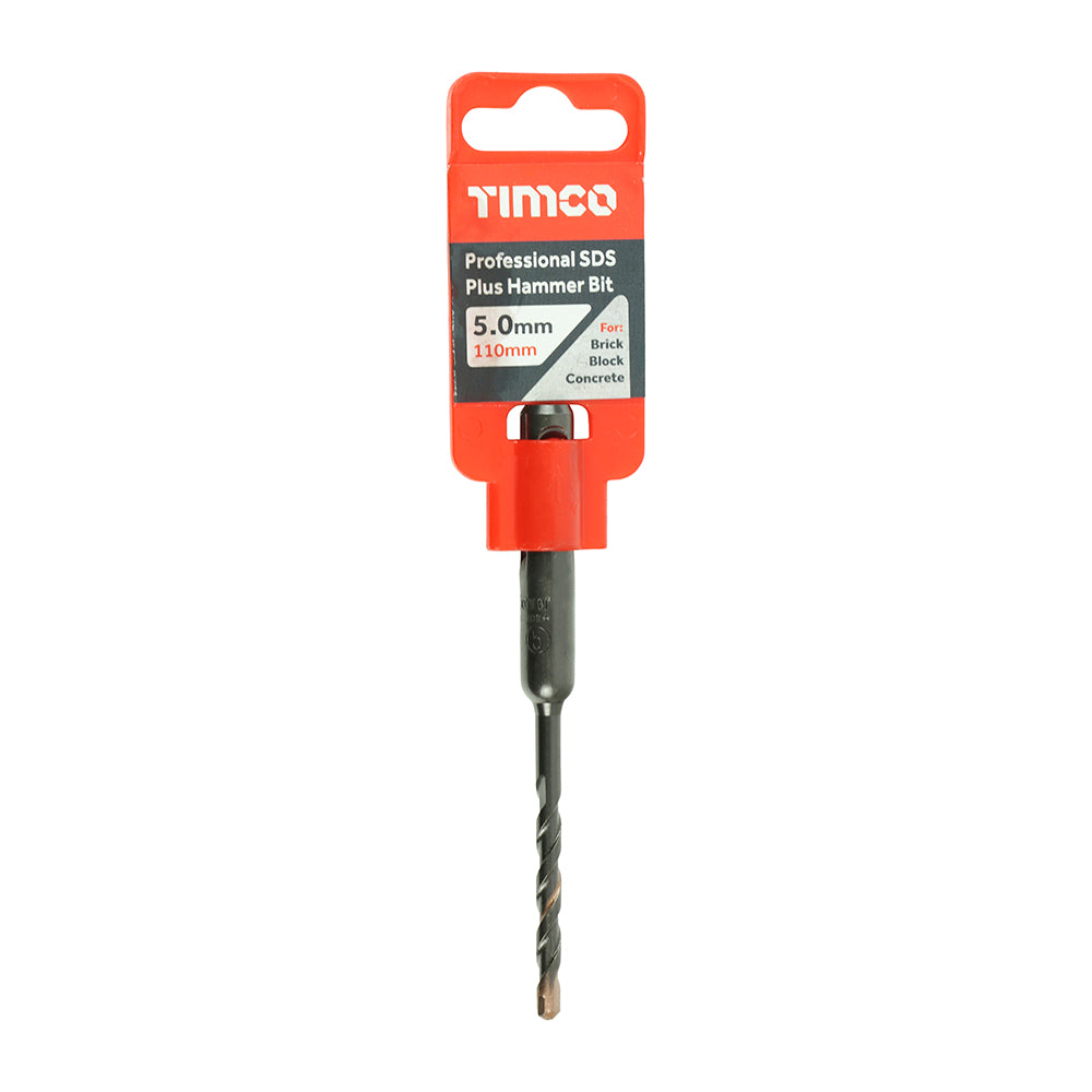 TIMCO Professional SDS Plus Hammer Bits (PGM) - 5.0 x 110 - Image