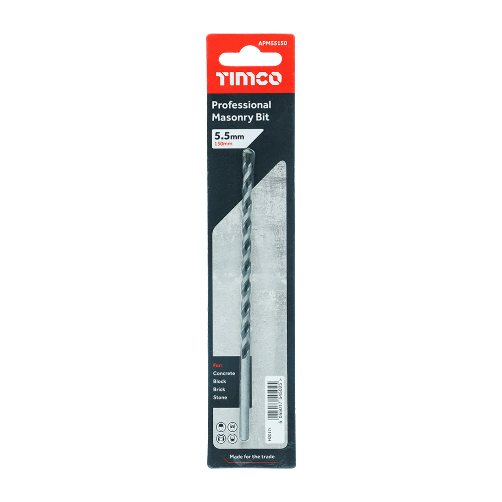 TIMCO Masonry Drill Bits - 5.5 x 150 - Image
