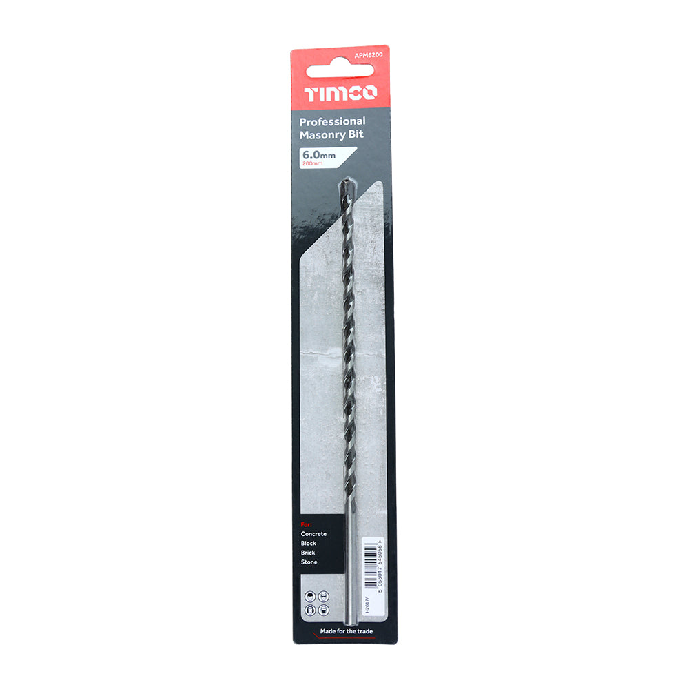 TIMCO Masonry Drill Bits - 6.0 x 200 - Image
