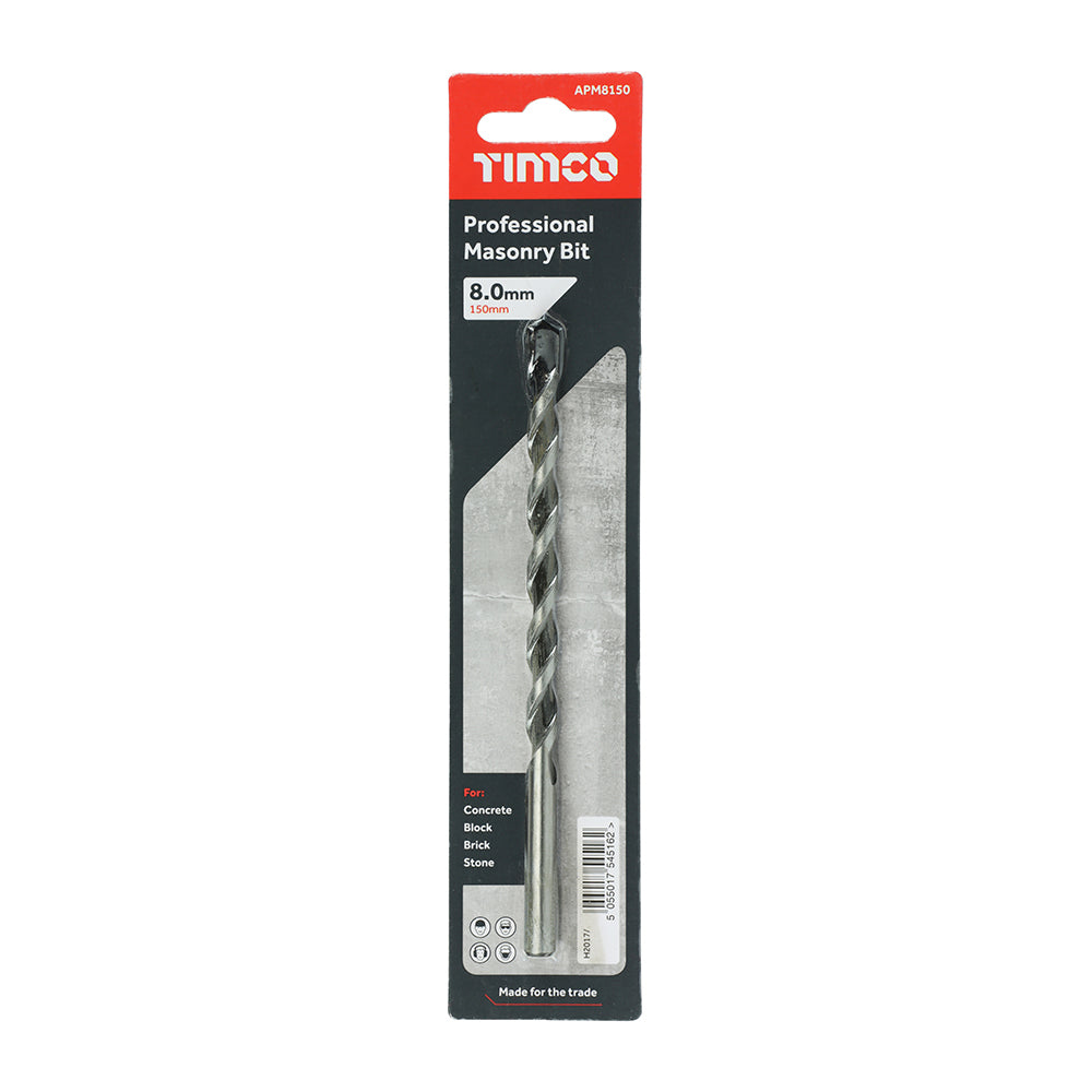TIMCO Masonry Drill Bits - 8.0 x 150 - Image