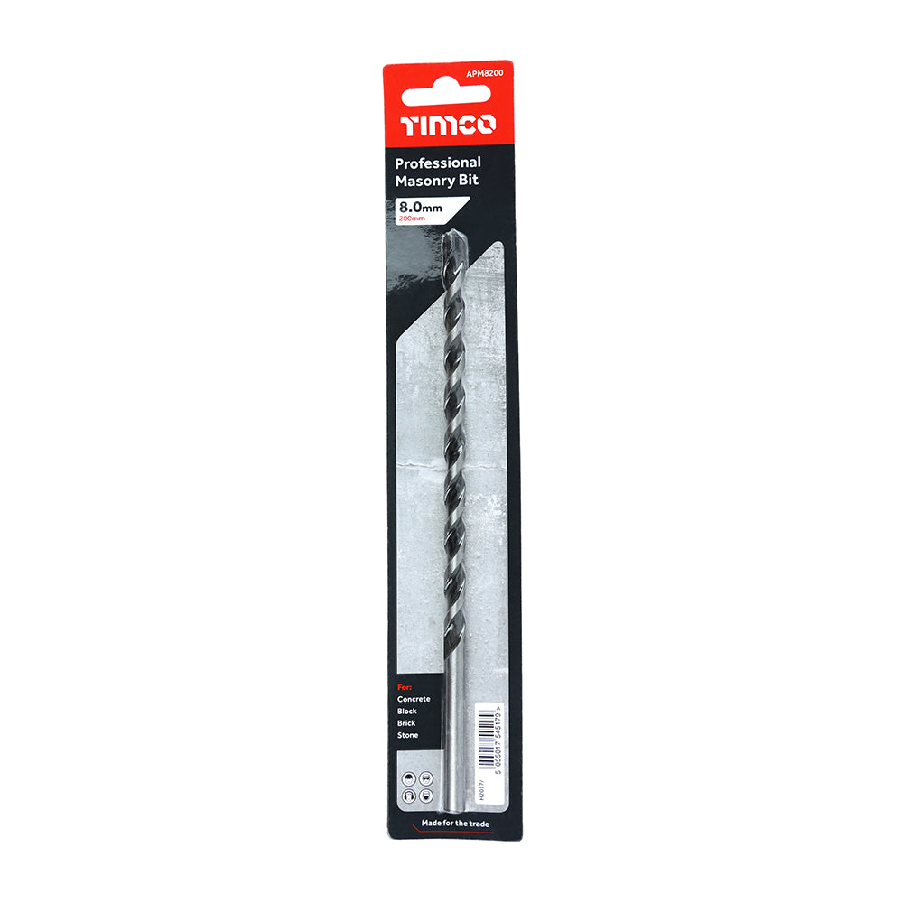 TIMCO Masonry Drill Bits - 8.0 x 200 - Image