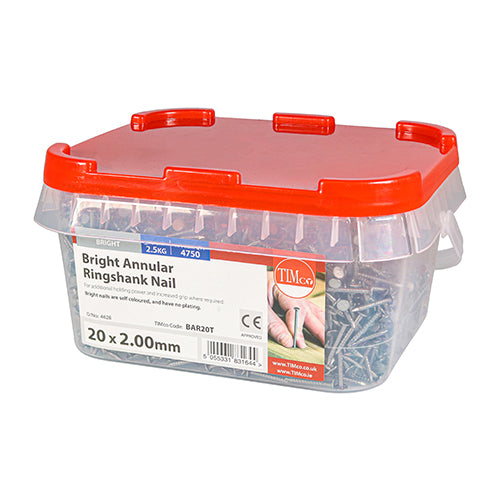 TIMCO Annular Ringshank Nails Bright - 20 x 2.00 - Image