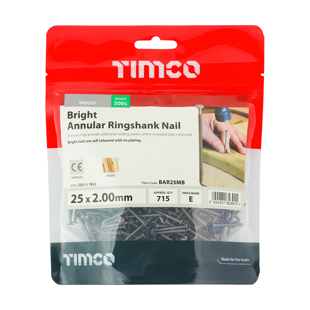 TIMCO Annular Ringshank Nails Bright - 25 x 2.00 - Image