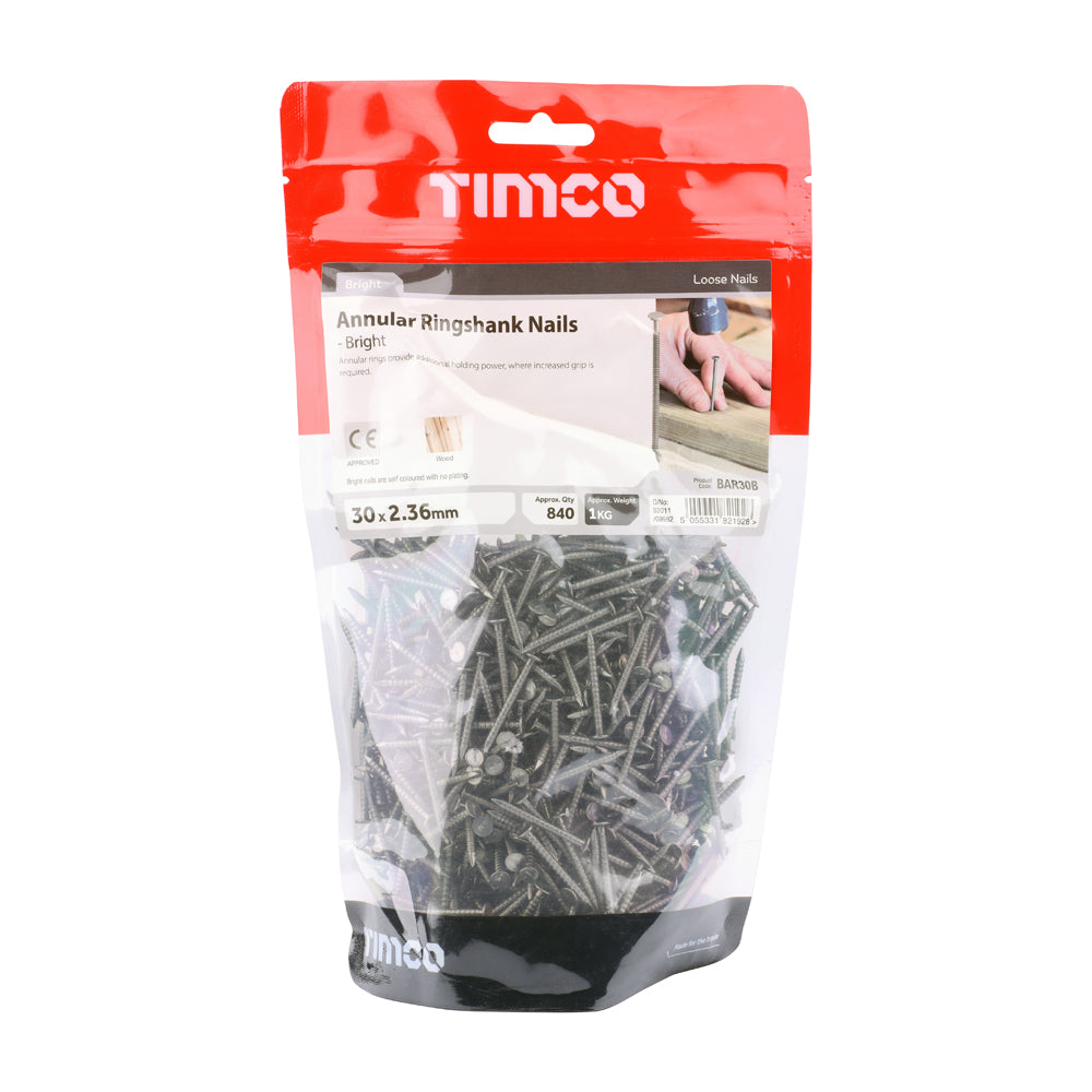 TIMCO Annular Ringshank Nails Bright - 30 x 2.36 - Image