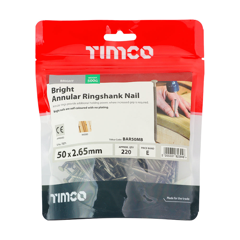 TIMCO Annular Ringshank Nails Bright - 50 x 2.65 - Image