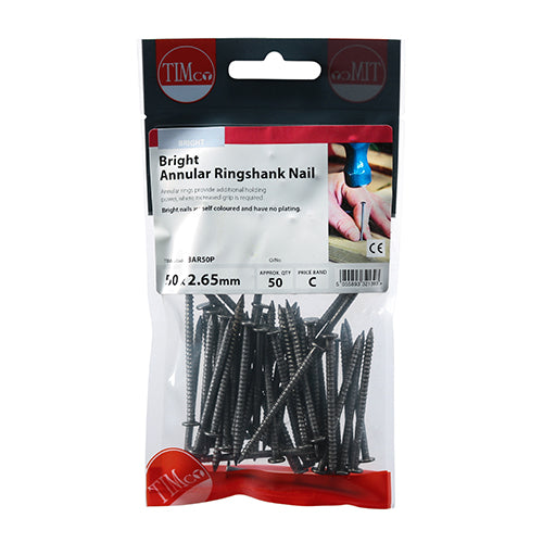 TIMCO Annular Ringshank Nails Bright - 50 x 2.65 - Image
