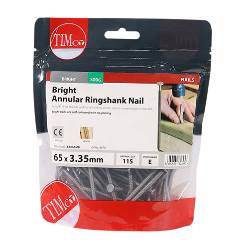 TIMCO Annular Ringshank Nails Bright - 65 x 3.35 - Image