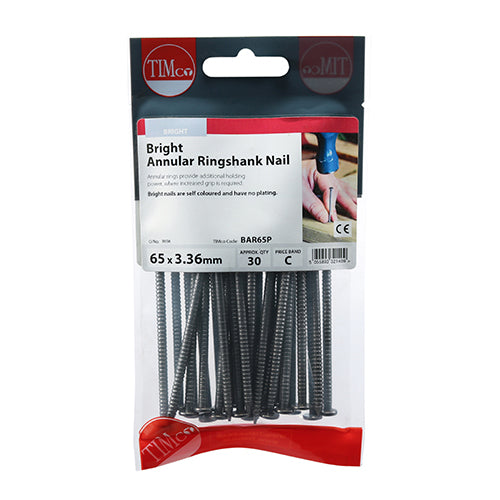 TIMCO Annular Ringshank Nails Bright - 65 x 3.35 - Image