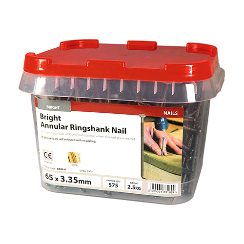 TIMCO Annular Ringshank Nails Bright - 65 x 3.35 - Image