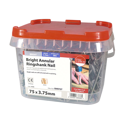 TIMCO Annular Ringshank Nails Bright - 75 x 3.75 - Image
