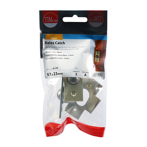 TIMCO Bales Catches Electro Brass - 19mm - Image