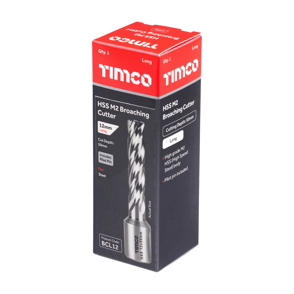 TIMCO Broaching Cutter HSS M2 Long - 12 x 50 - Image