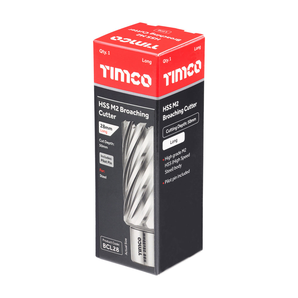 TIMCO Broaching Cutter HSS M2 Long - 28 x 50 - Image
