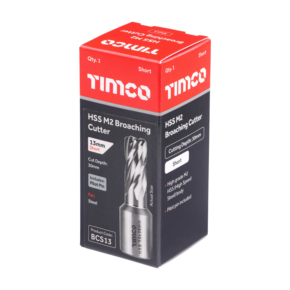TIMCO Broaching Cutter HSS M2 Short - 13 x 30 - Image