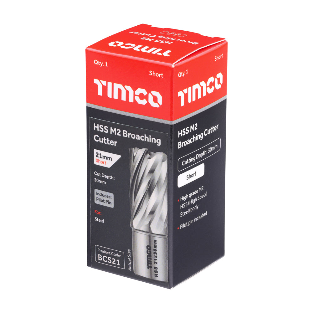 TIMCO Broaching Cutter HSS M2 Short - 21 x 30 - Image