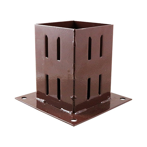 TIMCO Bolt Down Post Support Quick Fit Oxide Red - 100mm - Image