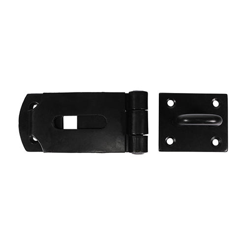 TIMCO Heavy Duty Hasp & Staple Secure Bolt On Black - 8" - Image