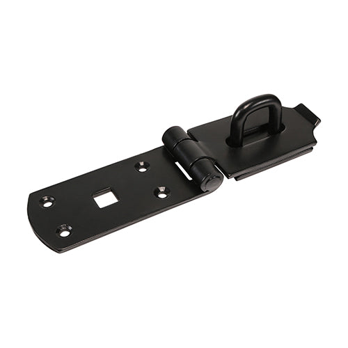 TIMCO Heavy Duty Hasp & Staple Secure Bolt On Black - 8" - Image