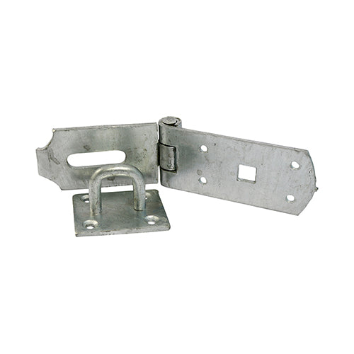 TIMCO Heavy Duty Hasp & Staple Secure Bolt On Hot Dipped Galvanised - 8" - Image