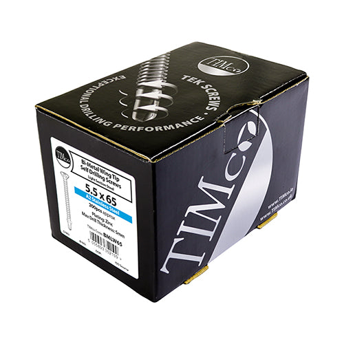 TIMCO Self-Drilling Wing-Tip Steel to Timber Light Section A2 Stainless Steel Bi-Metal Screws - 5.5 x 85 - Image