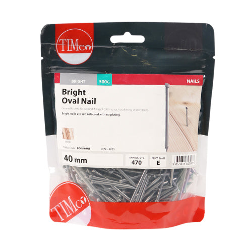 TIMCO Oval Nails Bright - 40mm - Image