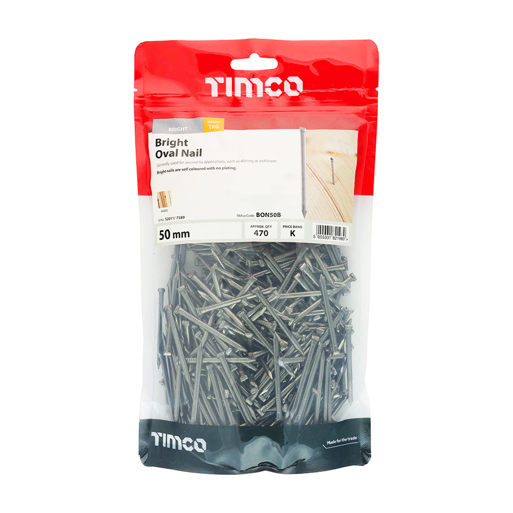 TIMCO Oval Nails Bright - 50mm - Image